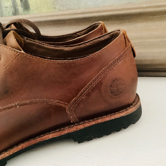 Men\'s Timberland Mirror fit System brown leather lace-up shoes size 11 office main image 16